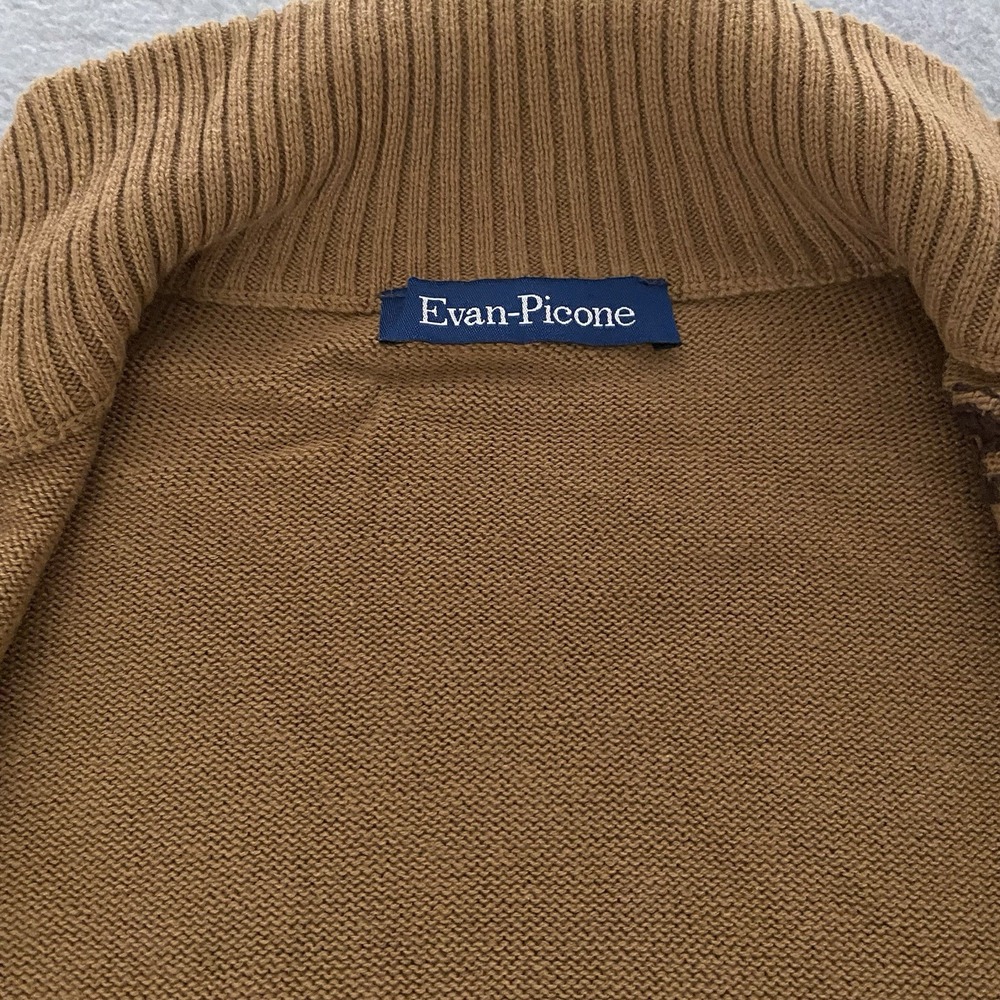 Evan Picone Sweater Jacket Womens XL Red Zip‎ Up Long Sleeve Round Neck Cotton - Picture 5 of 12